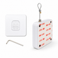 White electronic device with 3M tape, screw, and hex key on a white background
