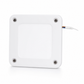 White electronic device with a cable on a white background