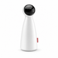 White bottle with black cap on a white background