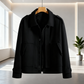 Black Men’s Lapel Cotton Padded Warm Jacket