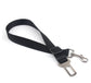 Black lanyard with a metal clip on a white background