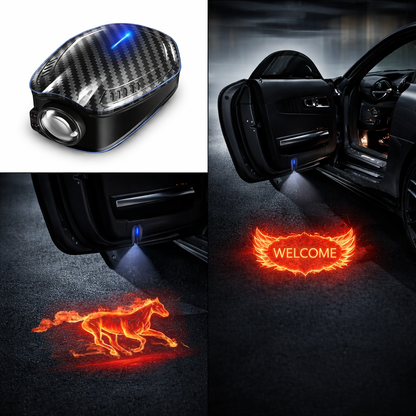 Car door light projector with &