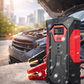 Car jump starter on a car&