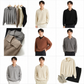 Men’s Loose Fit Knit Long Sleeve Polo Sweater