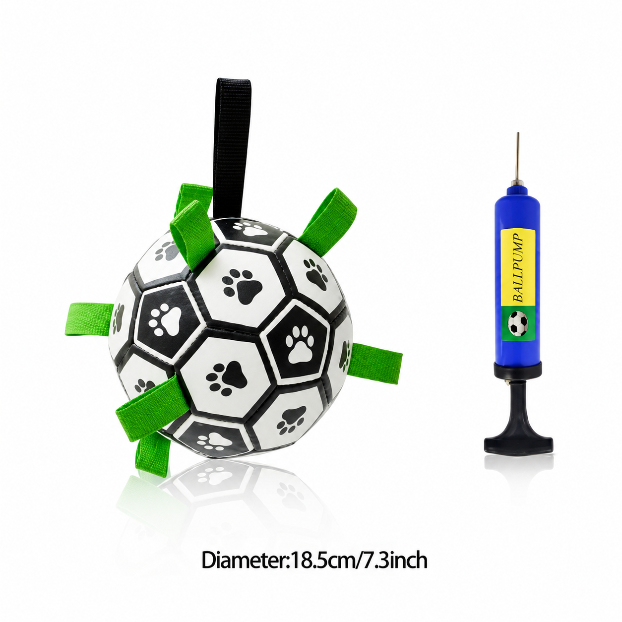 Dog Soccer Ball with Grab Tabs for Large Dogs 02