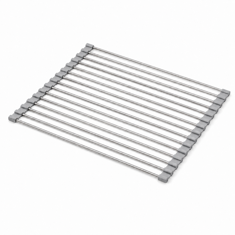 Metal grill grate on a white background