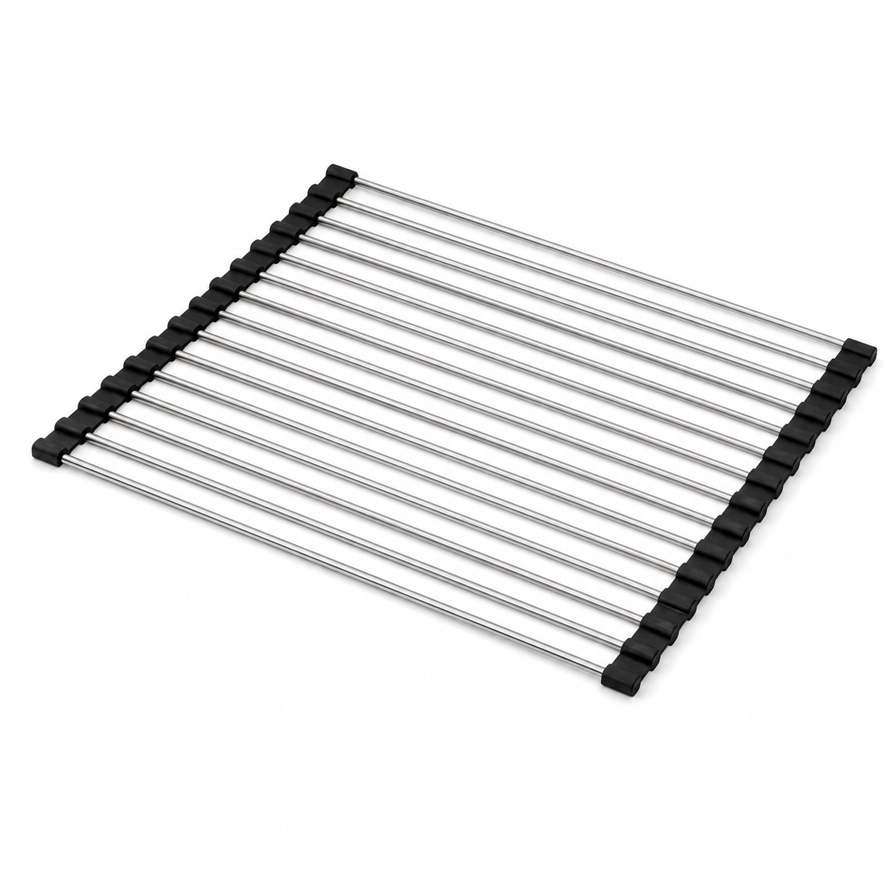 Metal grill rack on a white background