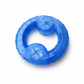 Blue textured ring on a white background