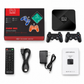 Game Box with controllers, remote, cable, adapter, and user manual on a white background