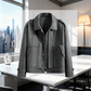 Gay Men’s Lapel Cotton Padded Warm Jacket