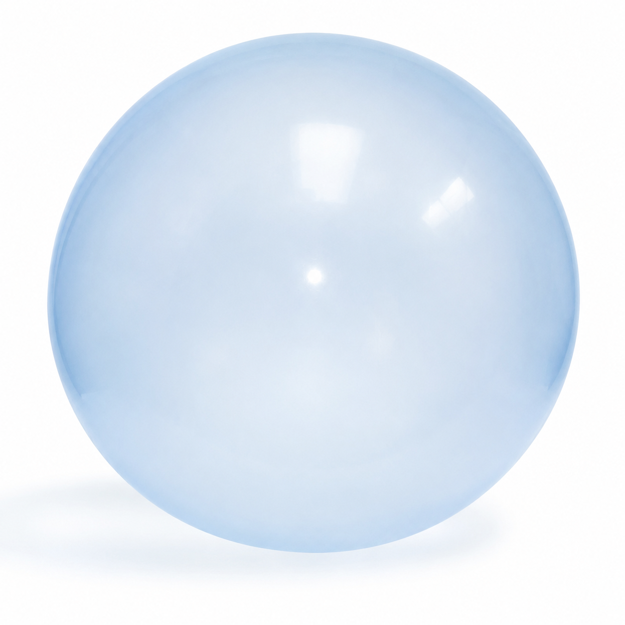 Light blue balloon on a white background