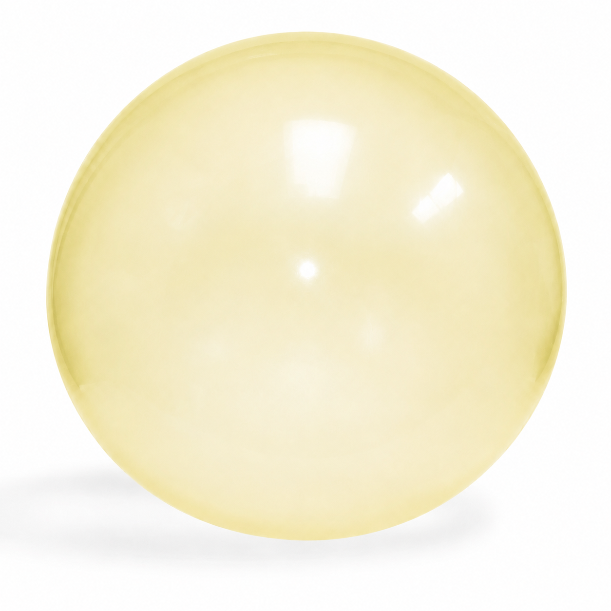 Yellow sphere on a white background