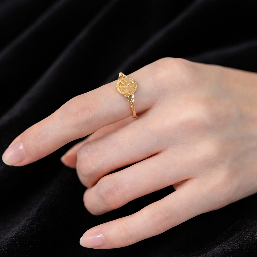 Gold ring on a person&