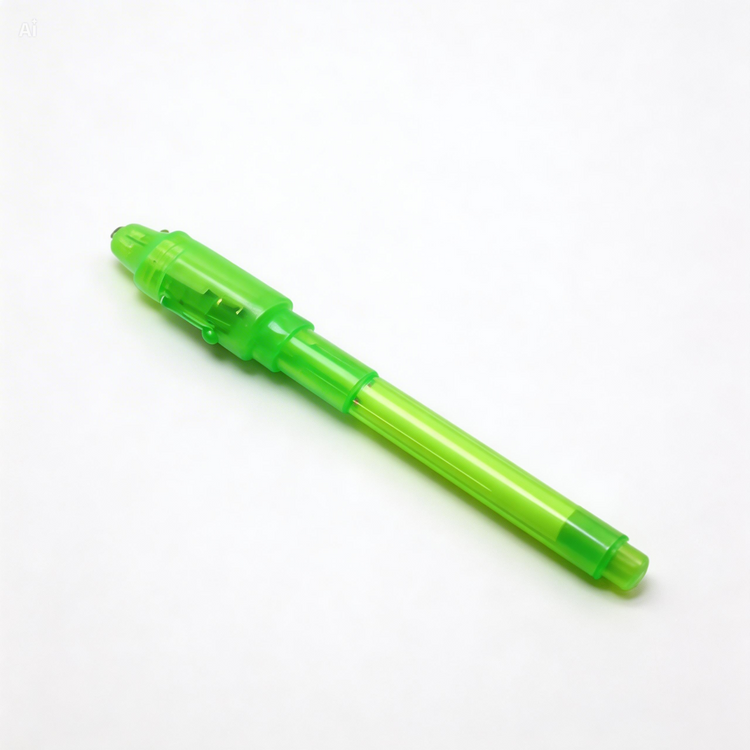Green pen on a white background