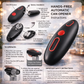 Hands-free automatic can opener with instructions and safety information on a blurred background