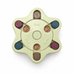 Pet puzzle toy with multiple compartments on a white background