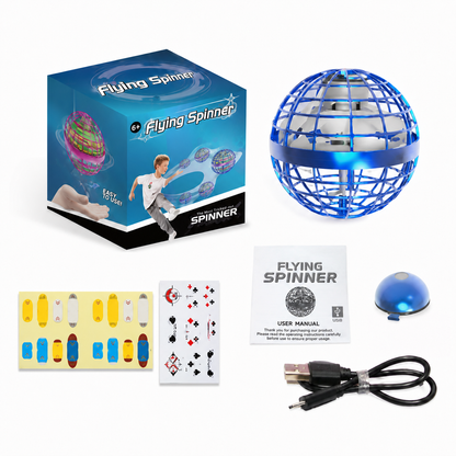 LED Flying Orb Ball Toy with Hand-Controlled Boomerang Spinner Flight 00