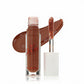 Lip gloss with applicator and swatch on a white background HUNTER BROWN SIENNA
