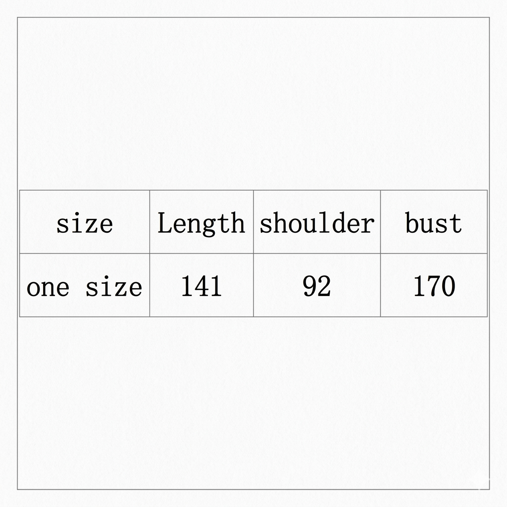Measurements Table For Printed Beachwear Cover-Up Dress for Women On Sale