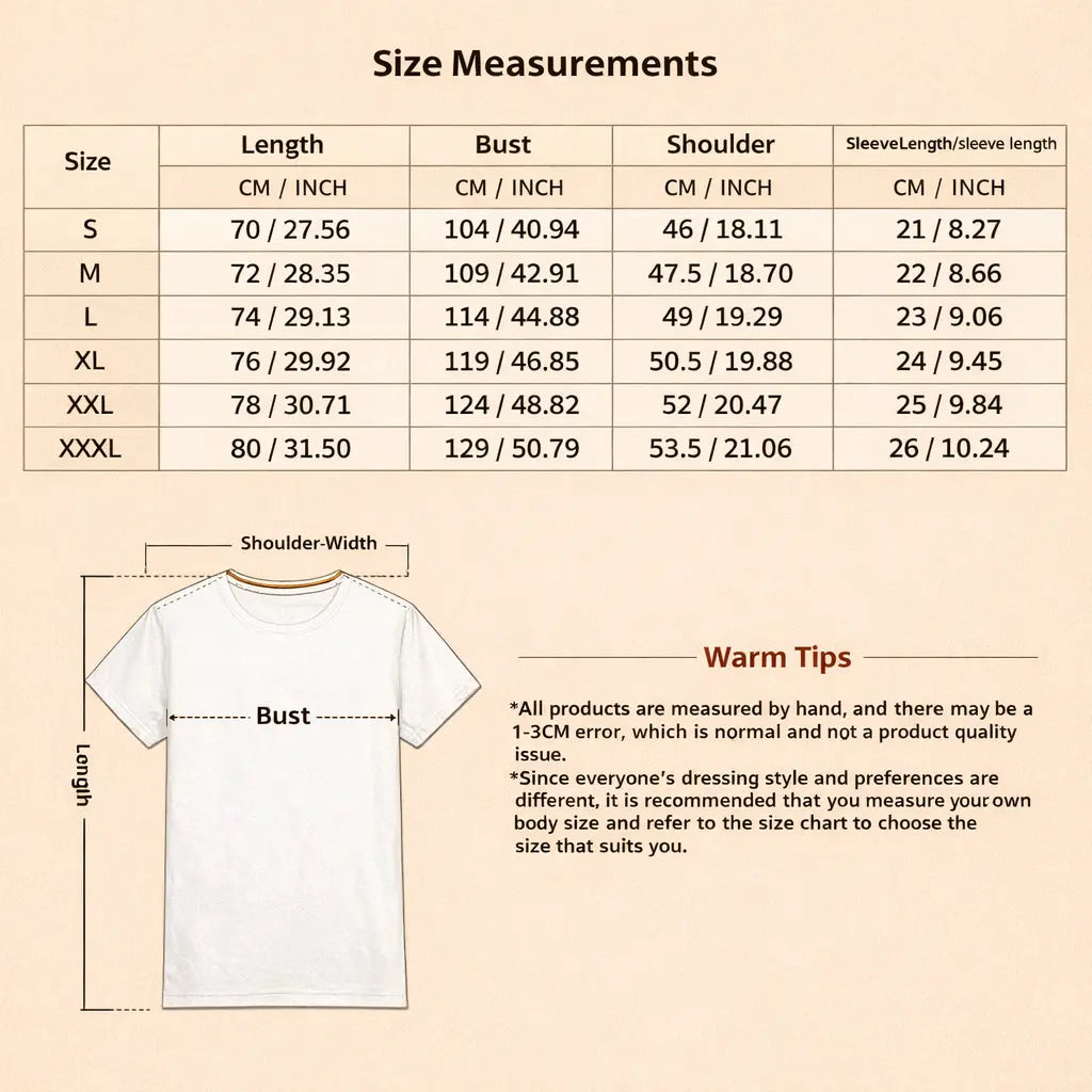 Measurements of Men's Solid Color Casual Button Waffle Polo