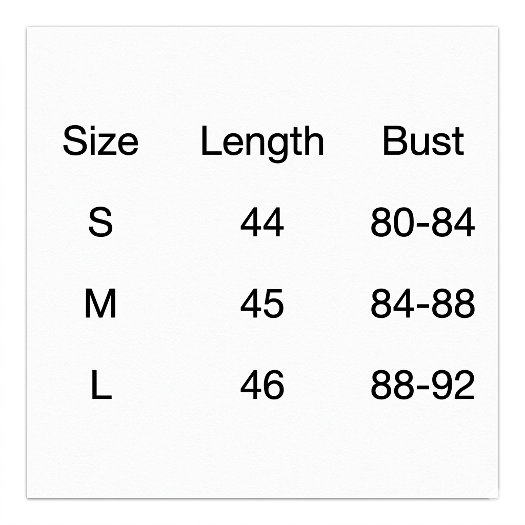 Measurements table for Gray women’s Three-Piece Pajama Set