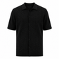Black short-sleeve shirt on a white background