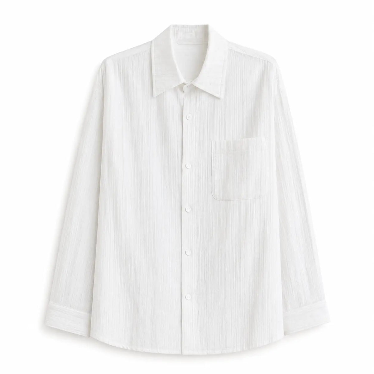 White button-up shirt on a white background