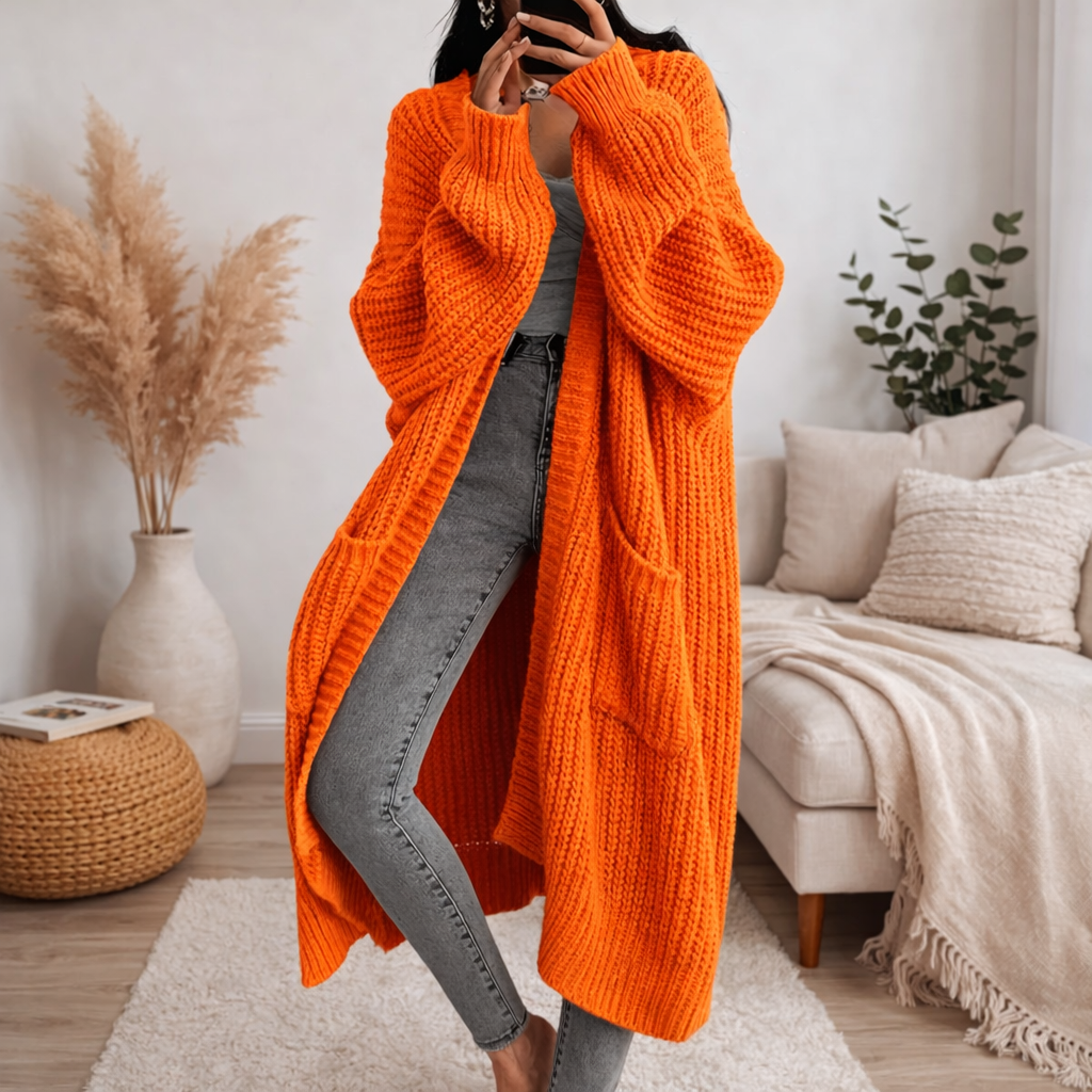 ORANGE Women’s Loose Thick Knit Idle-Style Sweater