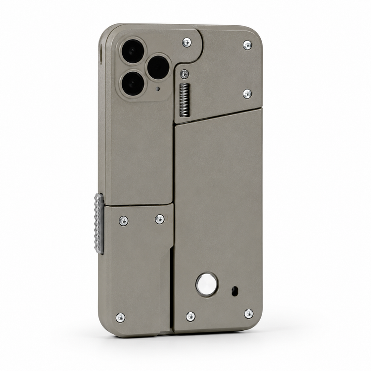 Phone case with unique design on a white background
