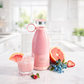 Pink bottle labeled &