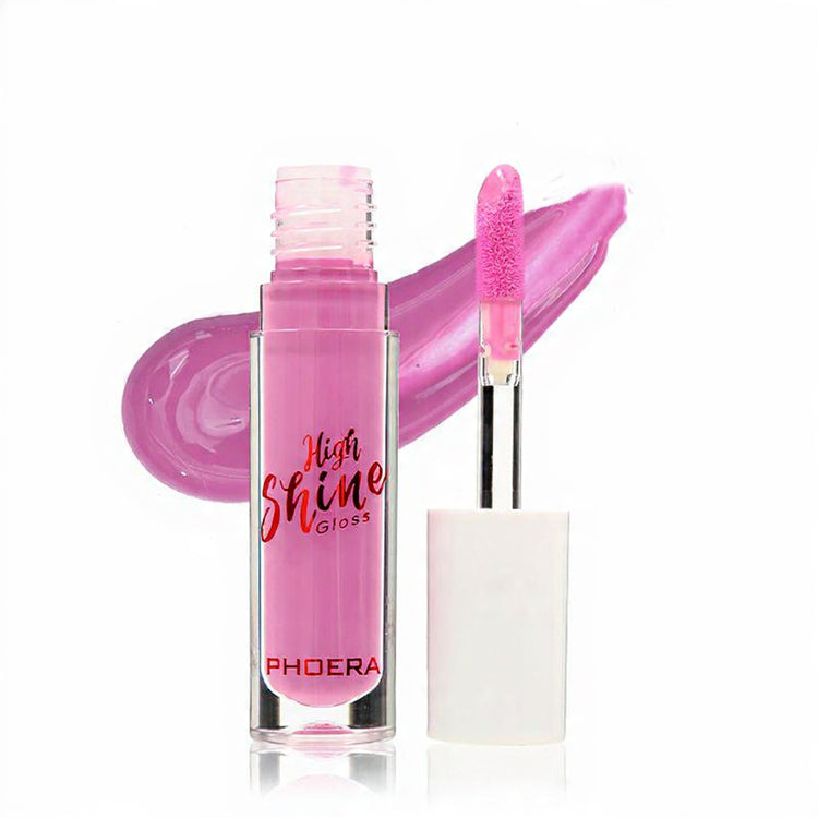 Pink high shine gloss with applicator on a white background BABY PINK