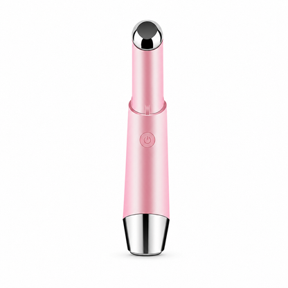 Pink and silver electronic device on a white background