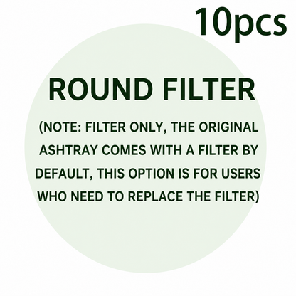 Round filter packaging with text indicating it is for replacement use only.