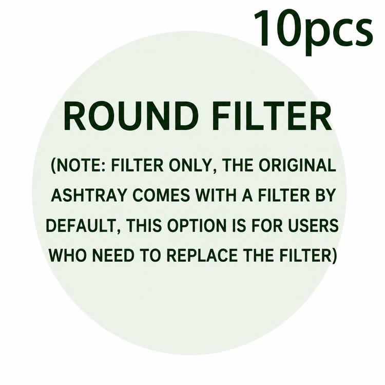 Round filter packaging with text indicating it is for replacement use only.