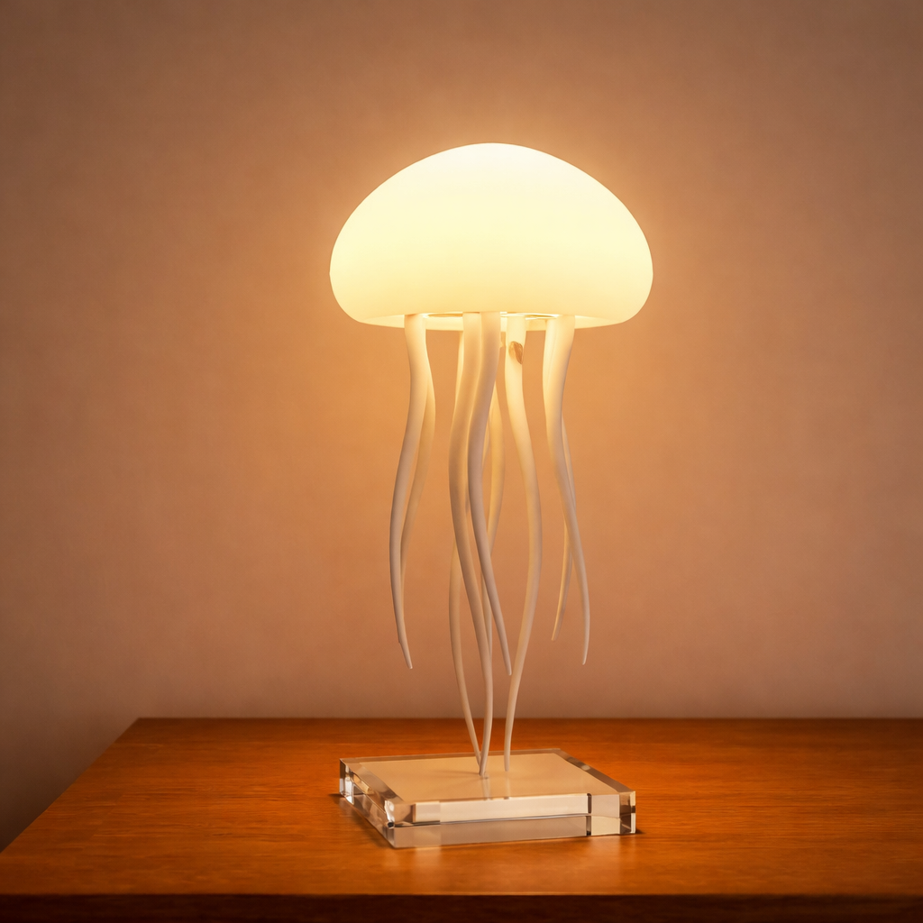 Portable Jellyfish Night Lamp With Base For Sale