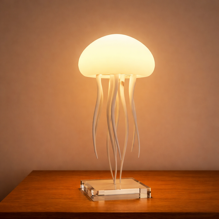 Portable Jellyfish Night Lamp With Base For Sale