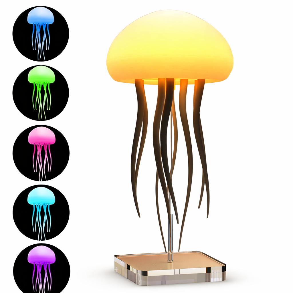Portable Jellyfish Night Lamp With Inset Photos Of Variants