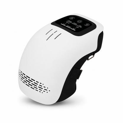 White and black portable device with a screen on a white background