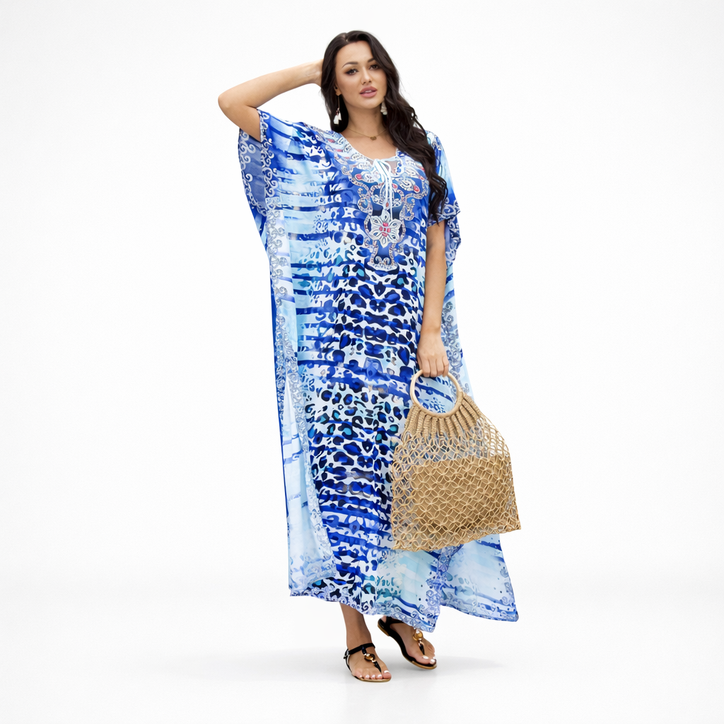 Printed Beachwear Cover-Up Dress for Women