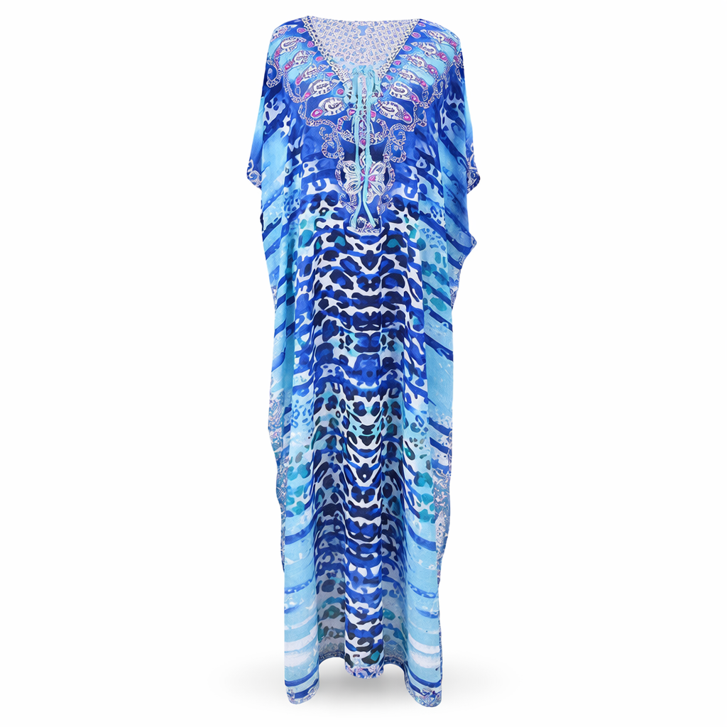 Printed Beachwear Cover-Up Dress for Women On Display
