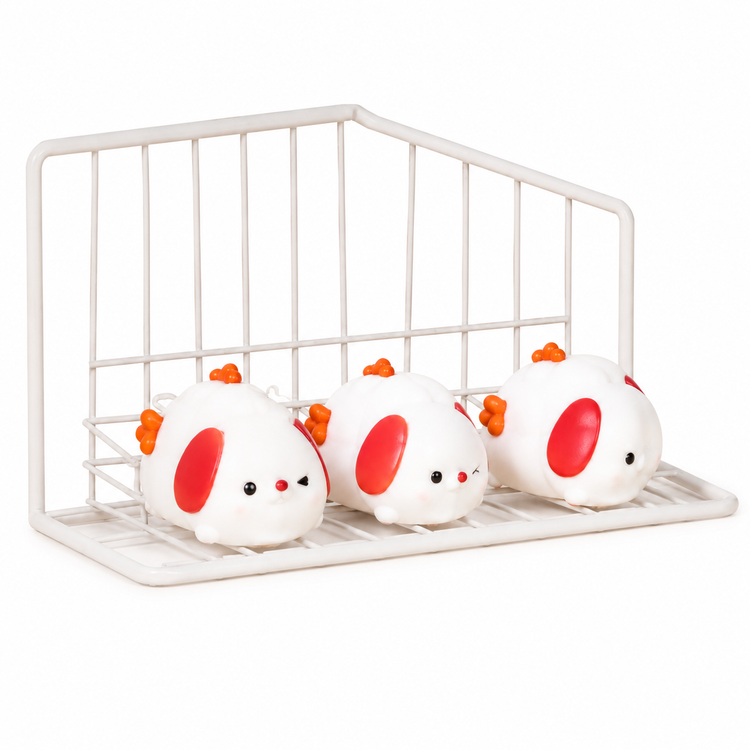 Product Details
Material: TPR
Type: Slow Rebound Squeeze Toy
Design: Cute Chick
Recommended Age: 12 Years and Above
Suitable For: Teens and Adults
Size: 7 × 6 × 6 cm
Available Colors: Wobi Flour Pinnacle, Puppy Pig, Puppy Dog

Key Features
Soft and slow-rising TPR material
Comfortable to squeeze and hold
Helps relieve everyday stress and tension
Lightweight and portable
Durable and reusable
Suitable for home, office, school, or travel
Supports hand grip and finger movement
Ideal as a fun gift for teens and 