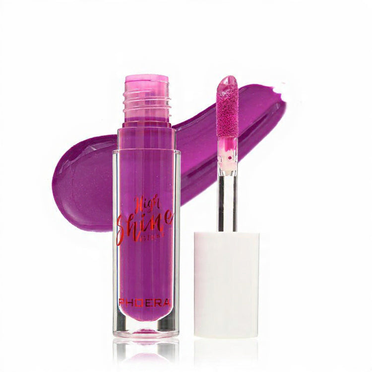 Purple lip gloss with applicator on a white background ORCHID WITH PINK PEARL