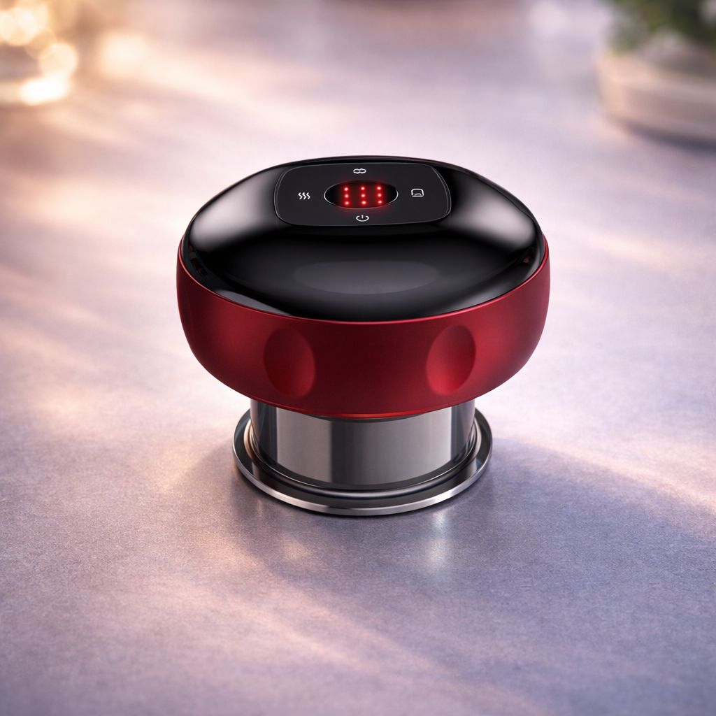 Red Portable Electric Body Massage Cups