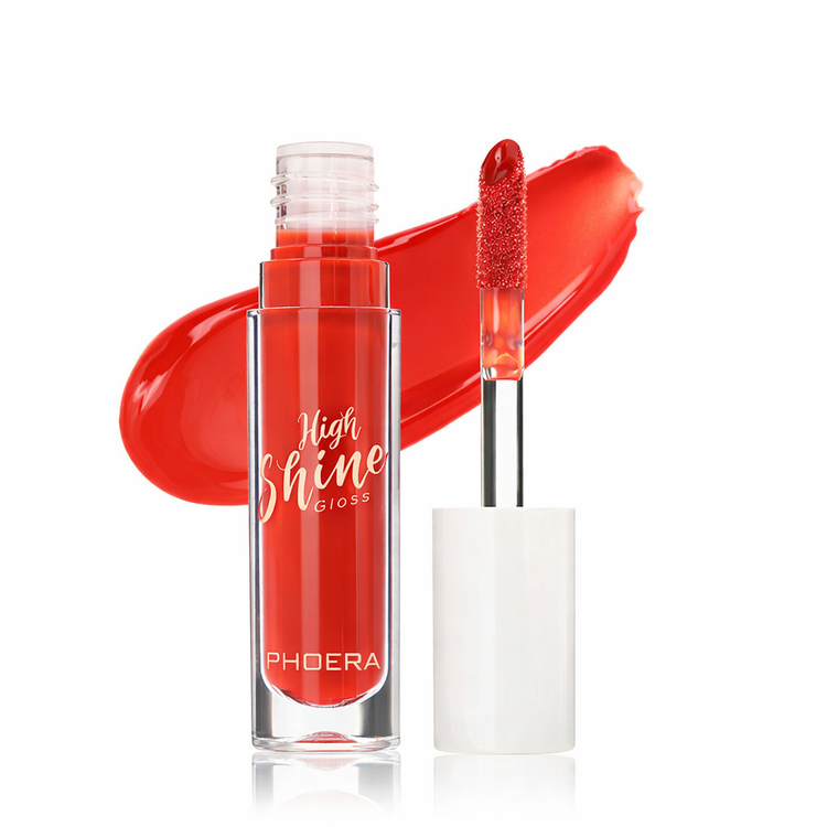 Red lip gloss with applicator and &