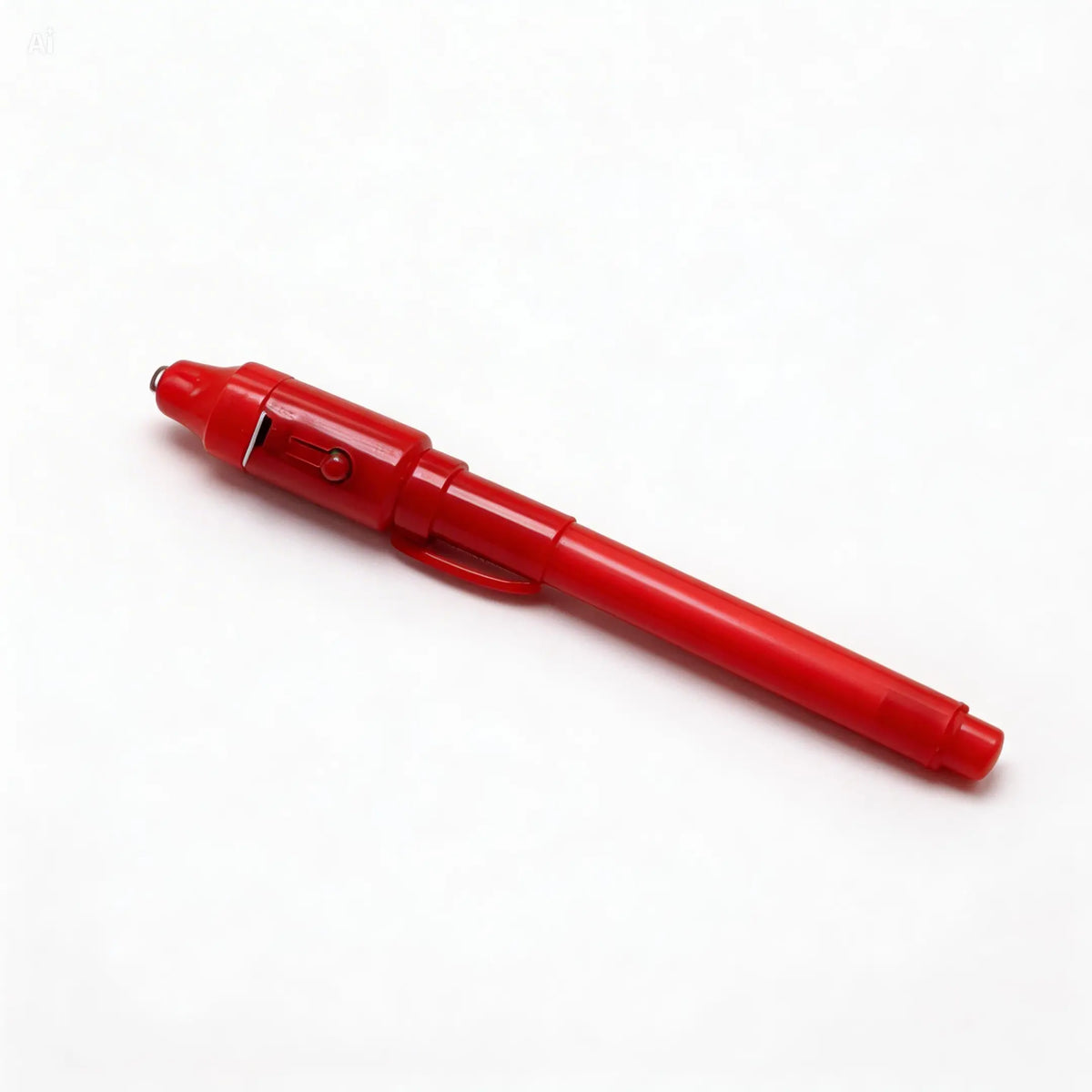Red pen on a white background