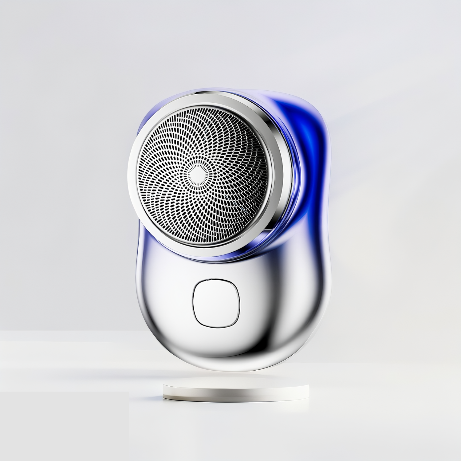 Shaver with blue accent on a light gray background BLUE