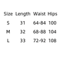 Size chart for clothing with measurements in inches and centimeters.