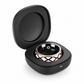 Black jewelry box with a ring inside on a white background