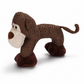 Knitted monkey toy on a white background