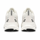 White running shoes with black accents on a white background